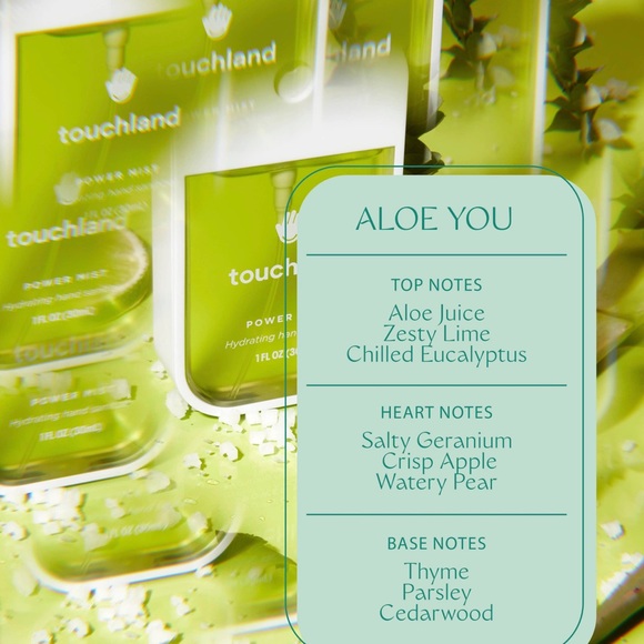 2 Touchland Power Mist Aloe You 1fl oz Hand Sanitizer and 1 Case - Picture 4 of 5